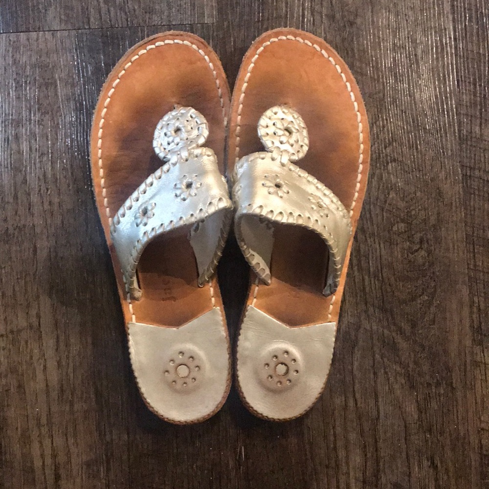 Jack Rogers platinum sandals